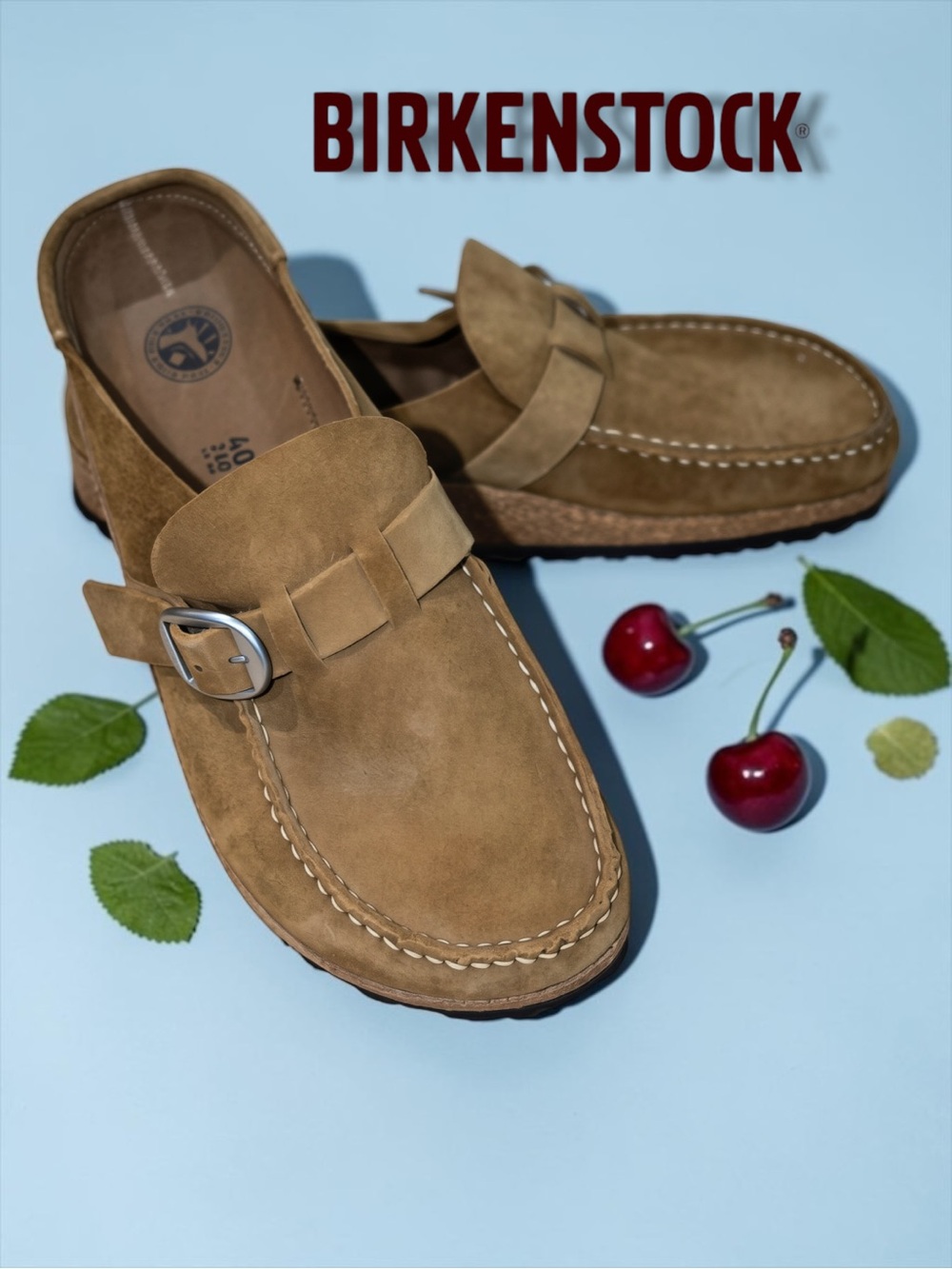 Birkenstock Buckley Suede Leather Clogs Tea Brown Size 40 / US 9-9.5